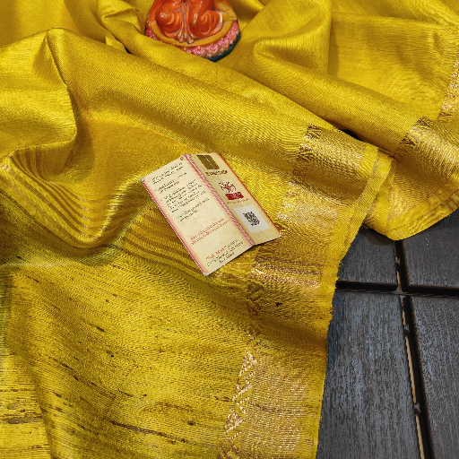 Tussar Munga silk saree with Golden zaree Border Dobi weaving Design-https://s3.ap-south-1.amazonaws.com/prod-media-vyaparify-com/vcards/products/431775/product_1764396986_692a8fbaecad5.png Image