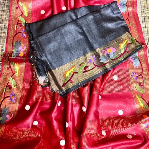 Tussar Tussar silk saree with Embroidery work Design-https://s3.ap-south-1.amazonaws.com/prod-media-vyaparify-com/vcards/products/432469/product_1764423553_692af781caae6.png Image