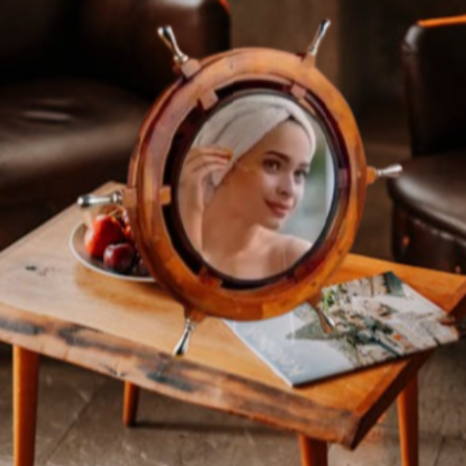  Premium wood hand crafted nautical ship wheel mirror 24inches NOBEL HANDICRAFTS 1 NAGINA, Nagina, Uttar Pradesh, 246762