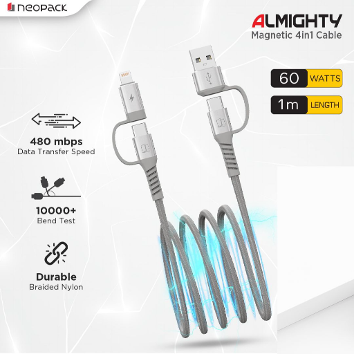  Neopack 4 in 1 magnetic cable almighty KISHORI SOLUTIONS C 23 GROUND FLOORNIRVANA COURTYARDSEC 50 GURGAON NEAR RED LIGHT