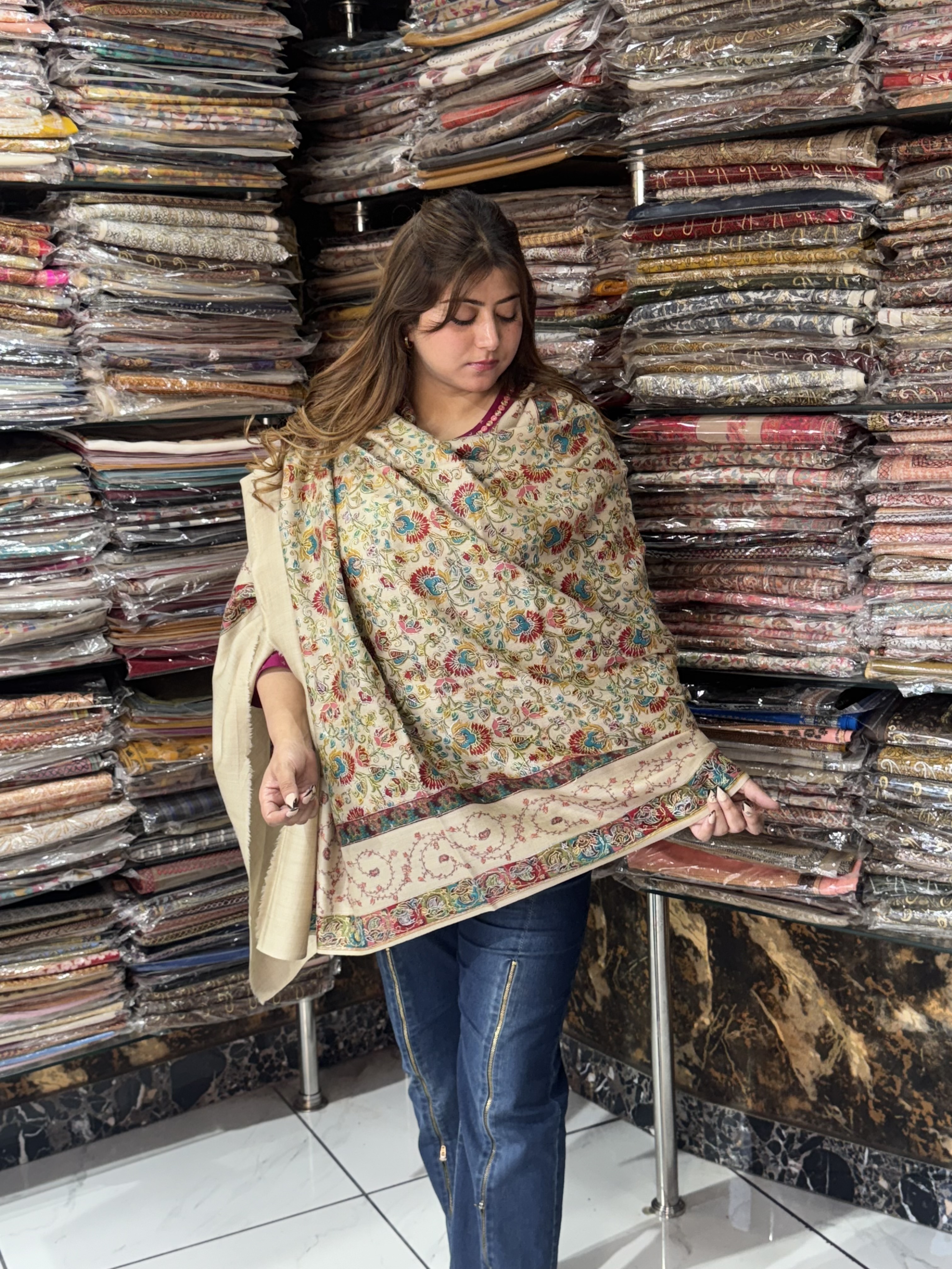 Hand Sozni Kalamkari shawl-https://s3.ap-south-1.amazonaws.com/prod-media-vyaparify-com/vcards/products/63597/IMG_2940.jpeg Image