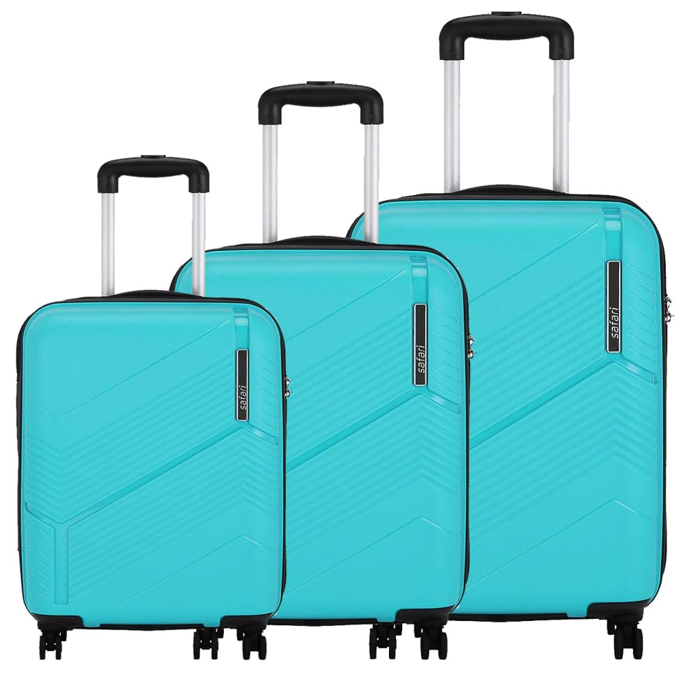  Safari Carter Hard-Sided Polypropylene 5 Years Warranty 8 Wheel Luggage Set Of 3 Speed_Wheel Trolley Bags (55 & 67 & 76 Cm) (Set Of 3, Cyan) ANVI HUB Shop No 103   1st Floor Gopal Nagar Gopal Nagar Shopping Centre Gopal Complex Parvat Patiya Surat 395010