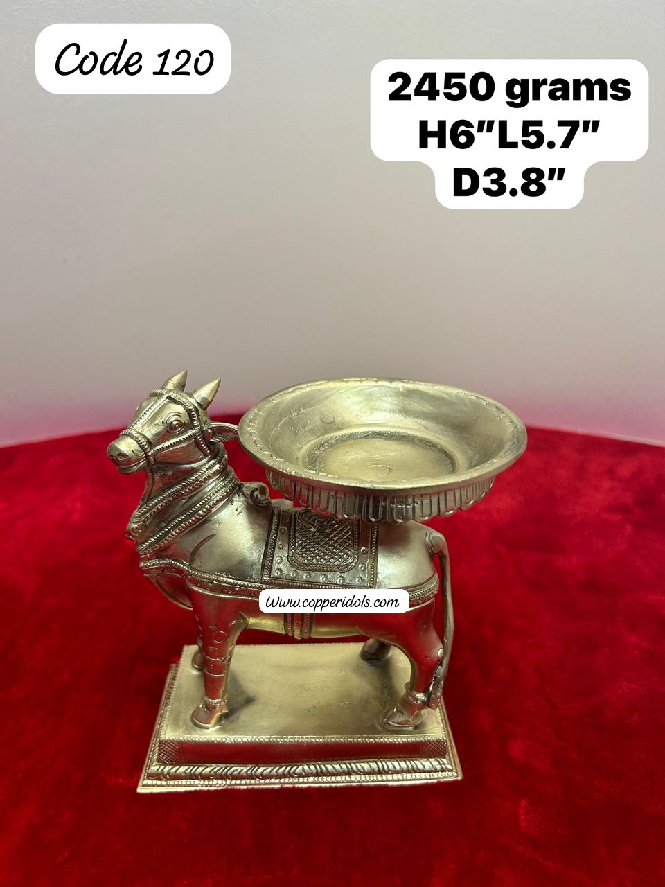 Panchaloha handcrafted nandhi vahana / nandi peeta-https://s3.ap-south-1.amazonaws.com/prod-media-vyaparify-com/vcards/products/69343/115024d3-4c74-4370-948f-ee5aa09dcfce.jpg Image