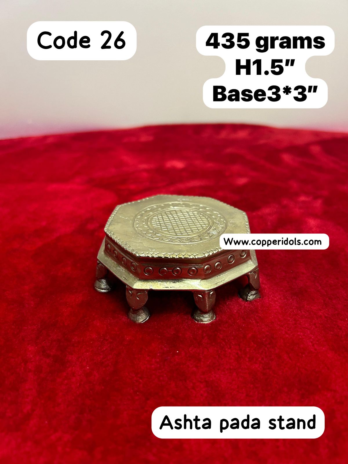 Panchaloha handcrafted ashta pada stand-https://s3.ap-south-1.amazonaws.com/prod-media-vyaparify-com/vcards/products/69354/3b82e04a-5e58-4006-9385-edf4f21569b4.jpg Image