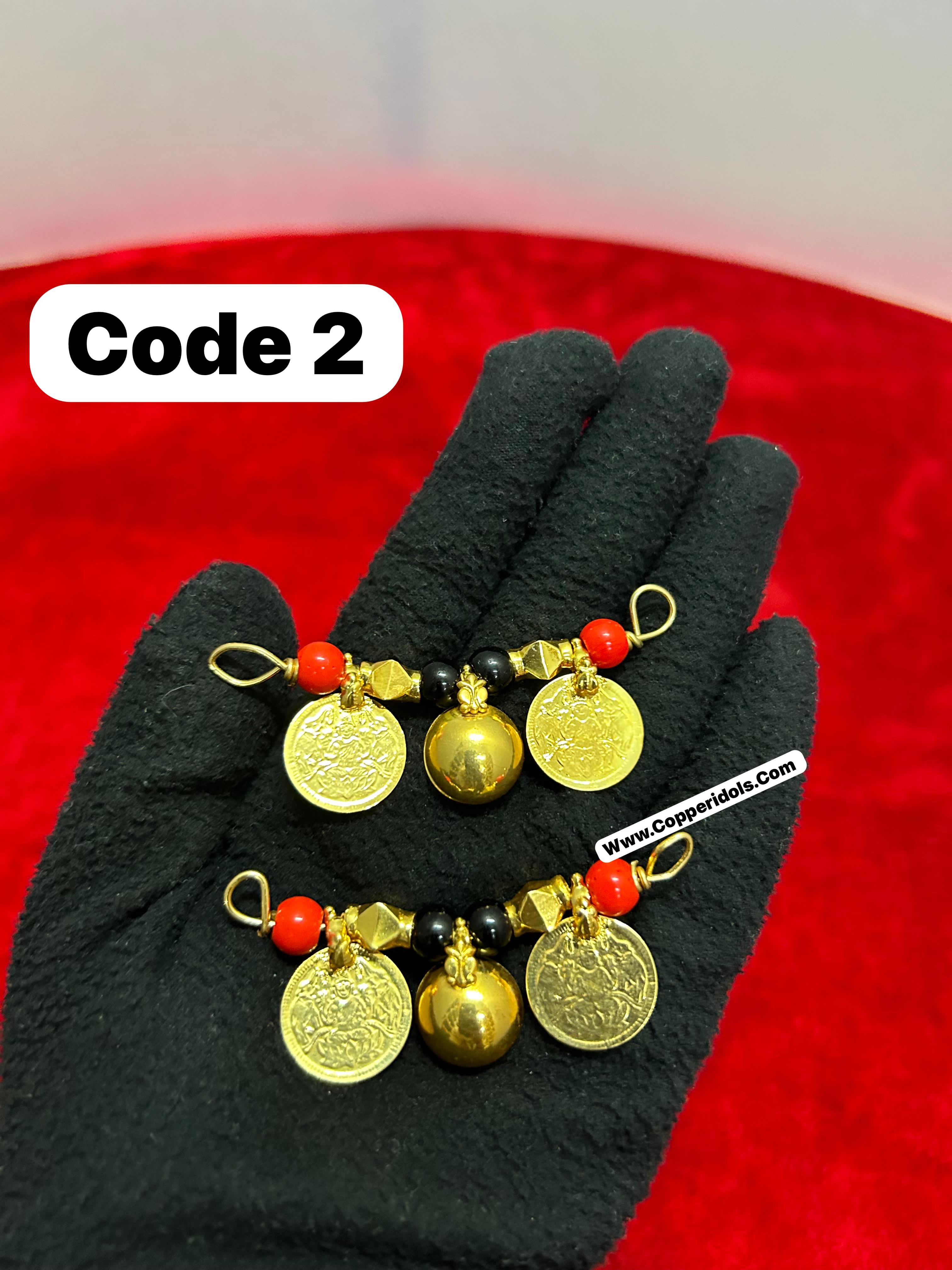 Panchaloha made gold polished lakshmi kasu with bottu thali, Mangalyam with karimani-https://s3.ap-south-1.amazonaws.com/prod-media-vyaparify-com/vcards/products/69713/a3ef569e-fe5e-4f1c-93e9-915cf9ac79dd.jpg Image