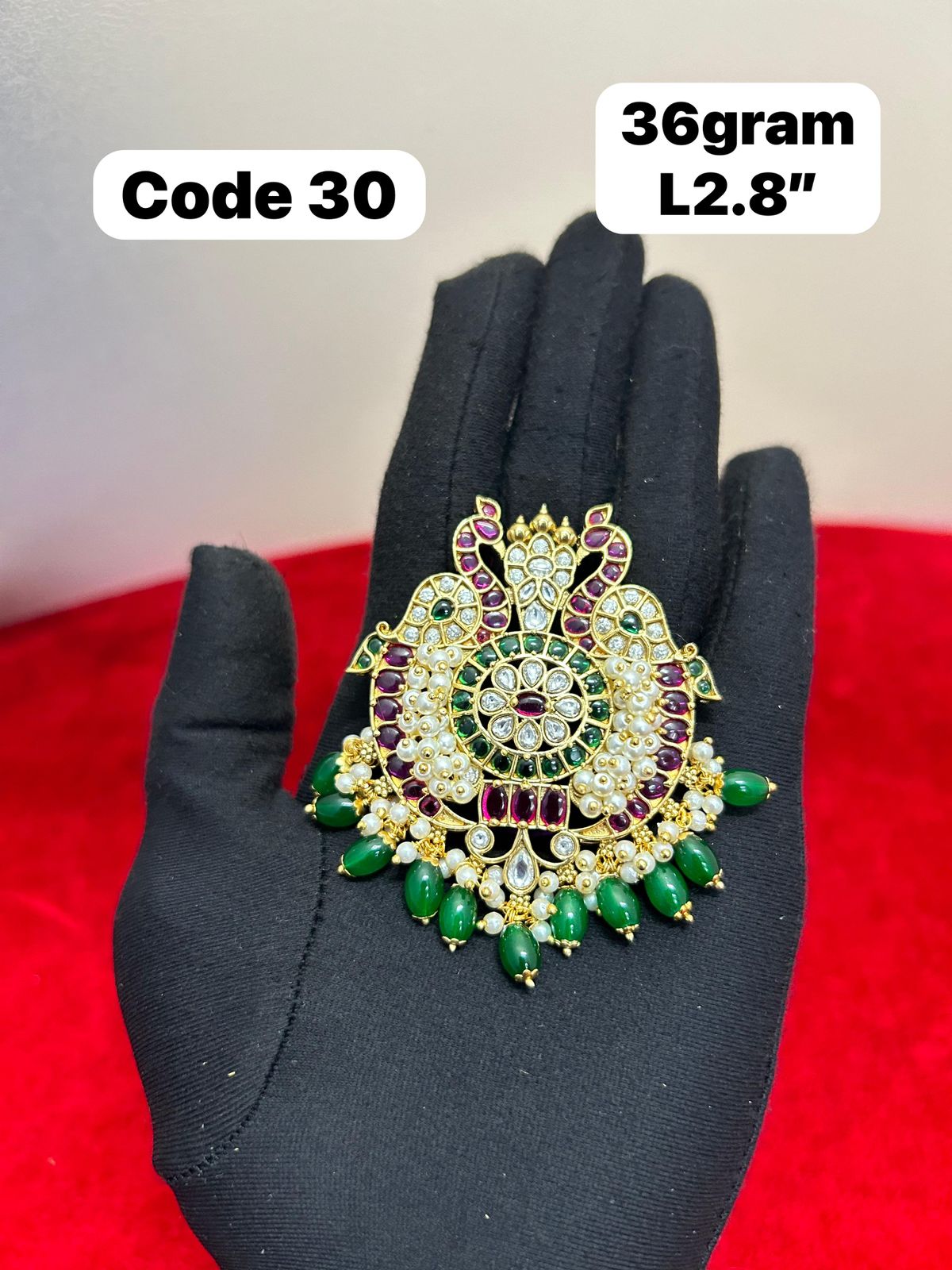 Panchaloha made double swan stone studded pendant-https://s3.ap-south-1.amazonaws.com/prod-media-vyaparify-com/vcards/products/69884/40d9f23f-e6c3-4a8e-8bb6-aff69c1e43aa.jpg Image