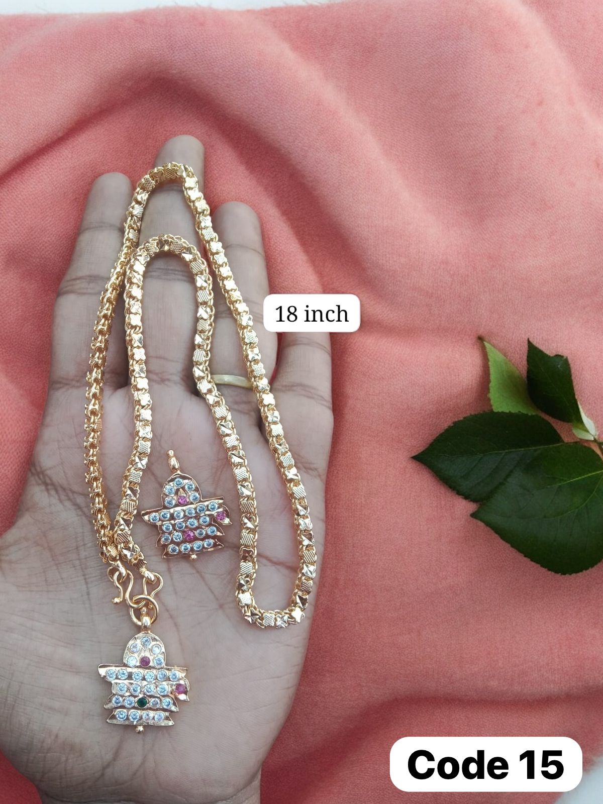 Gold plated panchaloha necklace with shivalinga-https://s3.ap-south-1.amazonaws.com/prod-media-vyaparify-com/vcards/products/69913/1e5a10da-6478-43a4-aa42-ebfc9e3e9980.jpg Image