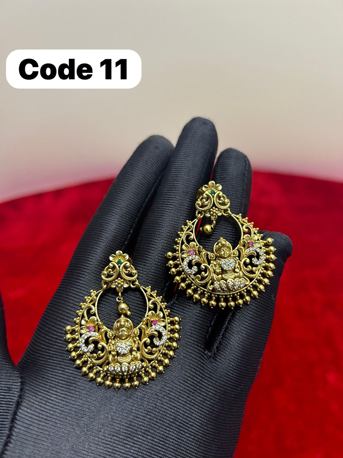 panchaloha made gold plated lakshmi earings-https://s3.ap-south-1.amazonaws.com/prod-media-vyaparify-com/vcards/products/69943/ce814cba-ecd5-49c6-b434-4901bba251b5.jpg Image