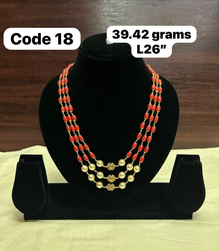 Panchaloha made gold polished red beads with gold perl mala-https://s3.ap-south-1.amazonaws.com/prod-media-vyaparify-com/vcards/products/70111/bace051c-33ab-4cd3-af4e-ee7950005367.jpg Image