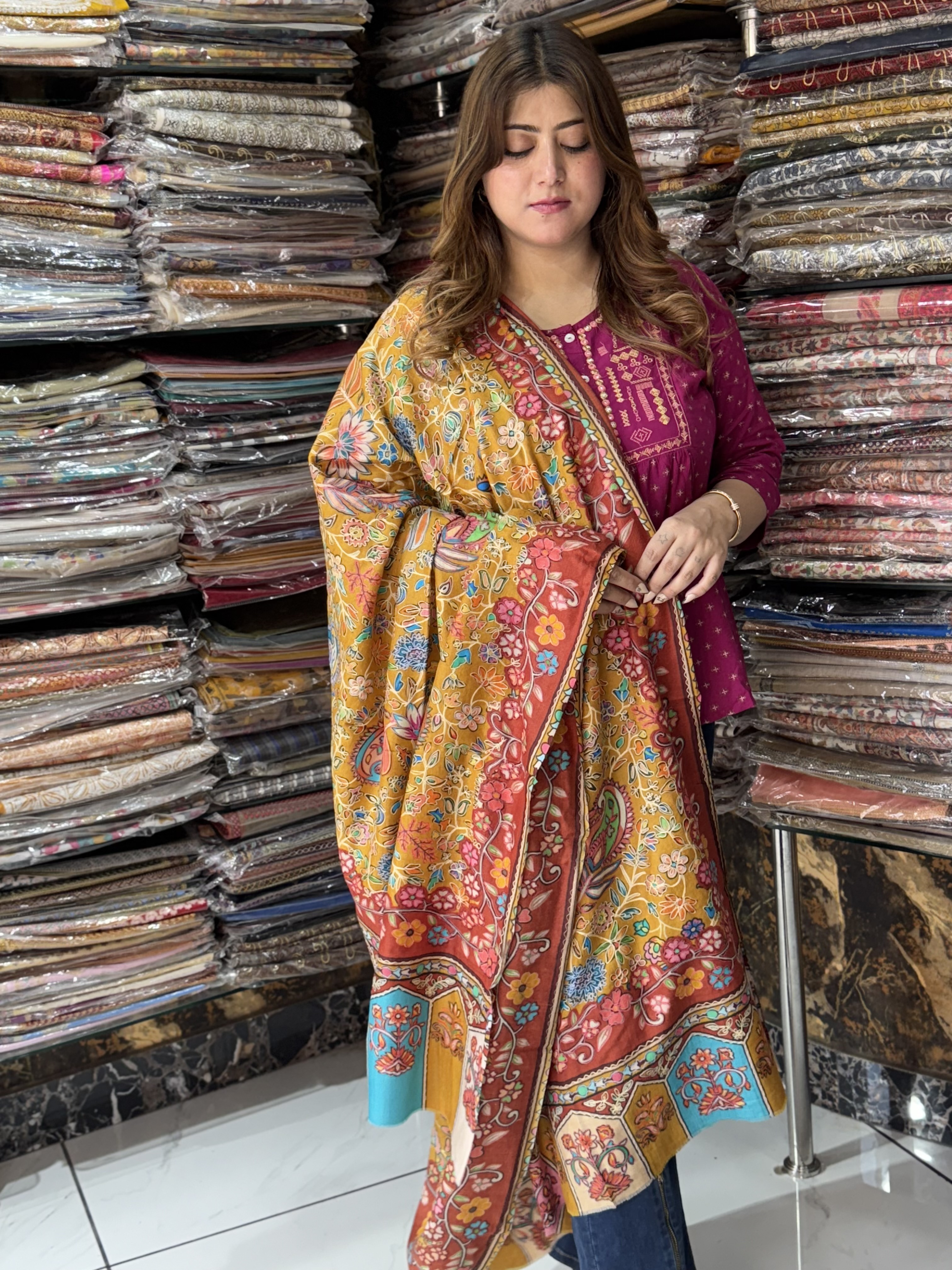 Kalamkari shawl-https://s3.ap-south-1.amazonaws.com/prod-media-vyaparify-com/vcards/products/73992/IMG_2769.jpeg Image