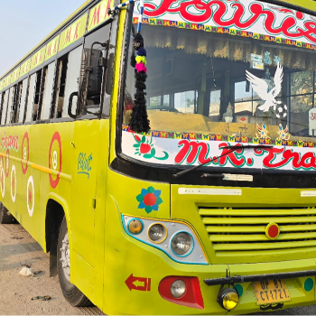 60 Seater Semi Deluxe Bus M K TRAVELS Opposite Radio Colony Near Spring Bell Public School,  Jamalpur, Aligarh, Uttar Pradesh, 202001