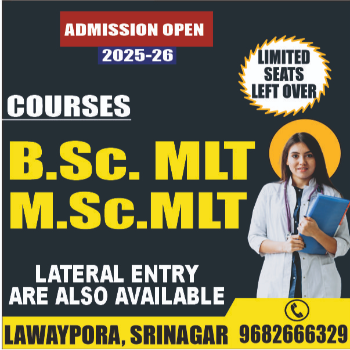 Bachelor of Medical Lab / Master of Medical Lab J AND K HUMAN RESOURCES DEV TRUST RM GROUP OF COLLEGES KUSHIPORA HMT ZAINAKOTE HMT SEINAGAR J AND K RM COLLEGE