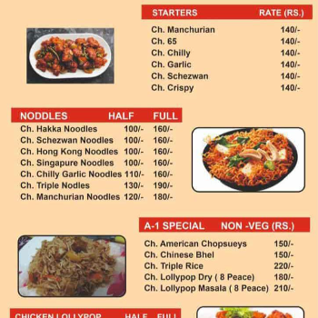 Chinese Food RAJNISH SHRICHINTAMAN DUBE Adiwasi Layout Near Somalwar Khamla High School Plot No 77