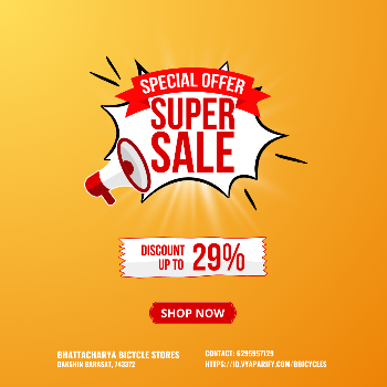 "Up to 29% Off on Premium & Electric Bicycles – Ride in Style with Bhattacharya Bicycle Stores!" | BHATTACHARYA BICYCLE STORES | Dakshin Barasat Bazar, Dakshin Barasat, South 24 Parganas, West Bengal, 743372