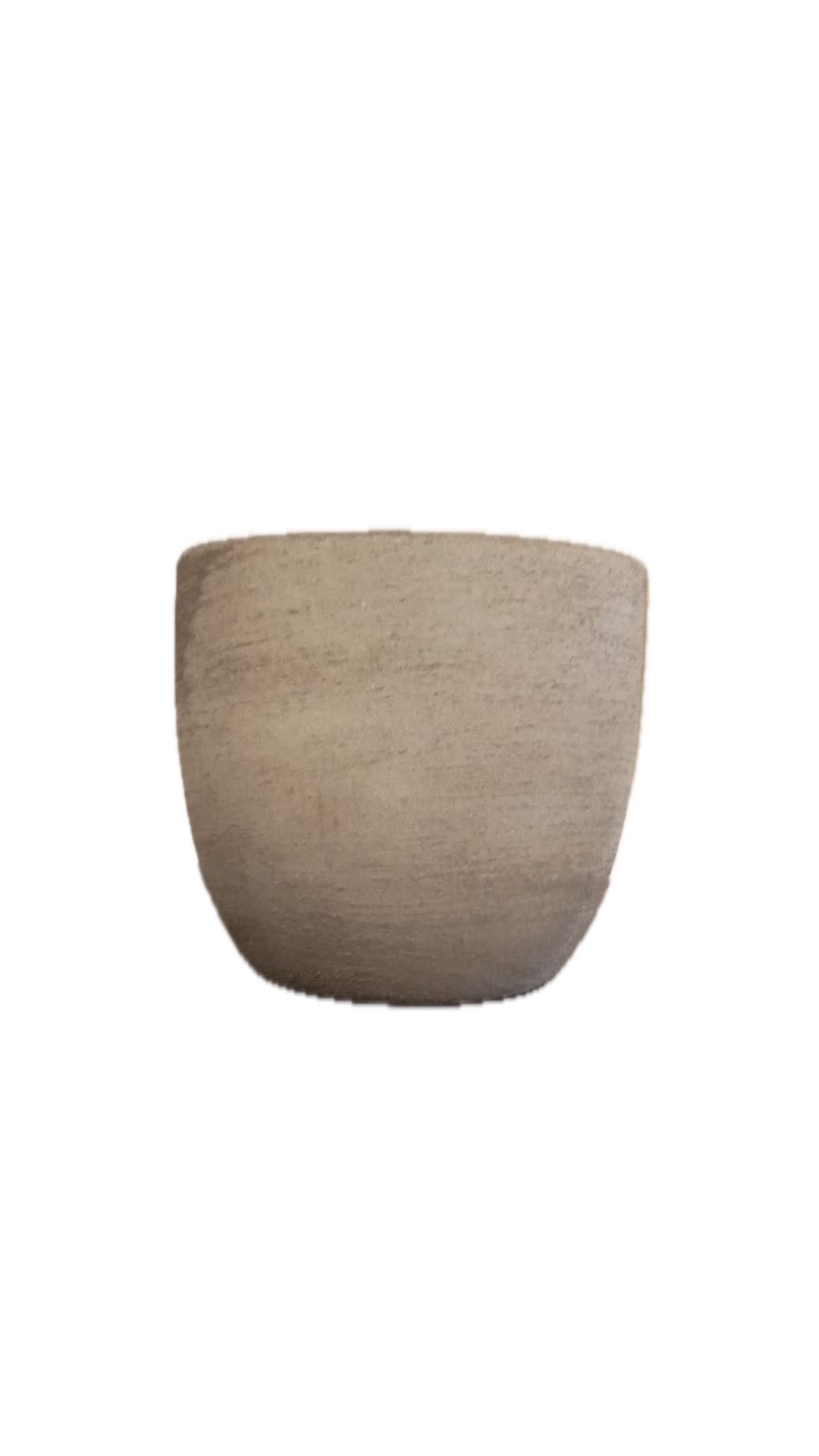 حوض فخار خشن لون أسمنتي 11.5*10cm