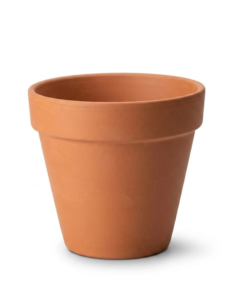 أصيص بلاستيكي شكل فخار لزراعة البذور - 4cm - بني