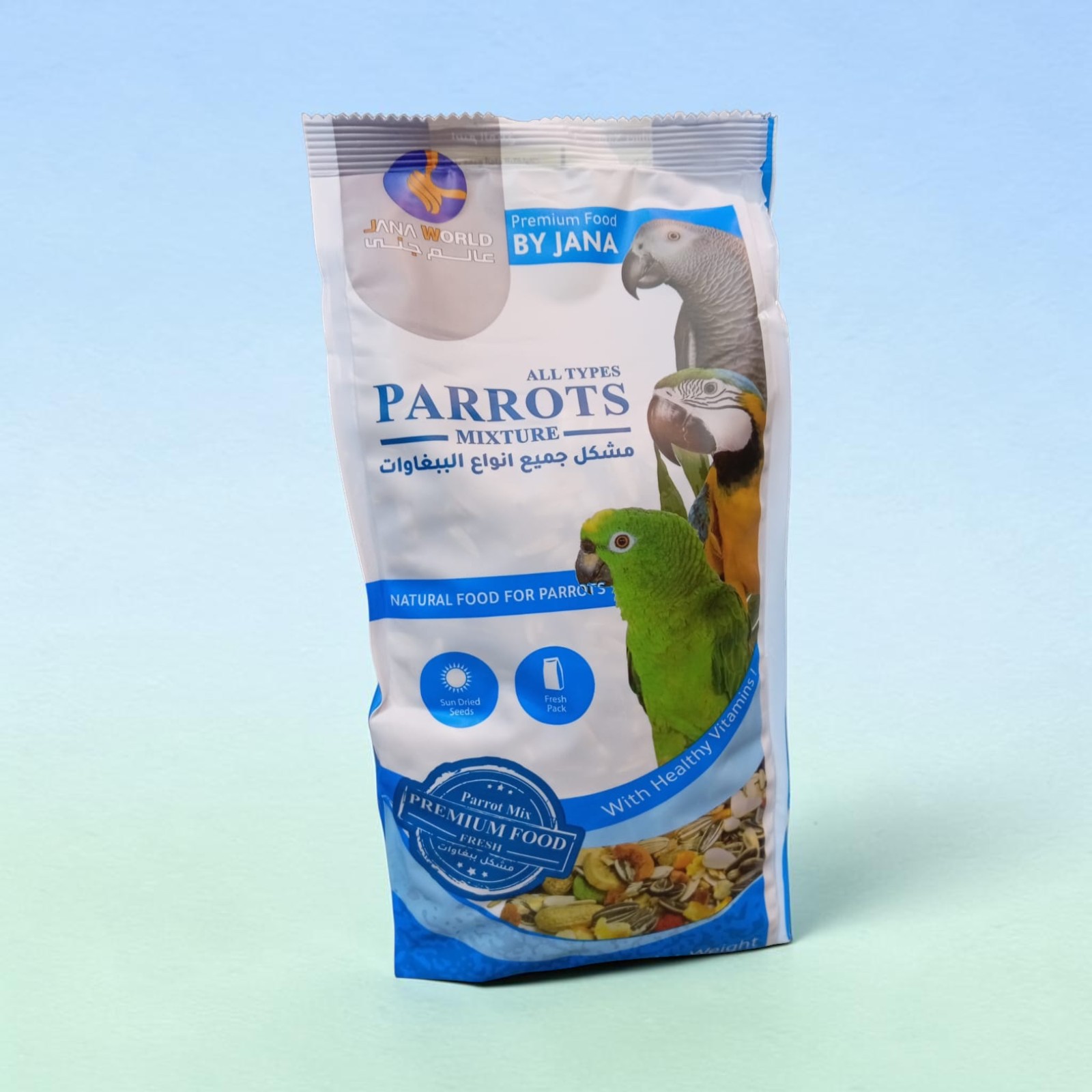 JANA PARROTS MIX 800g أكل طيور الببغاوات