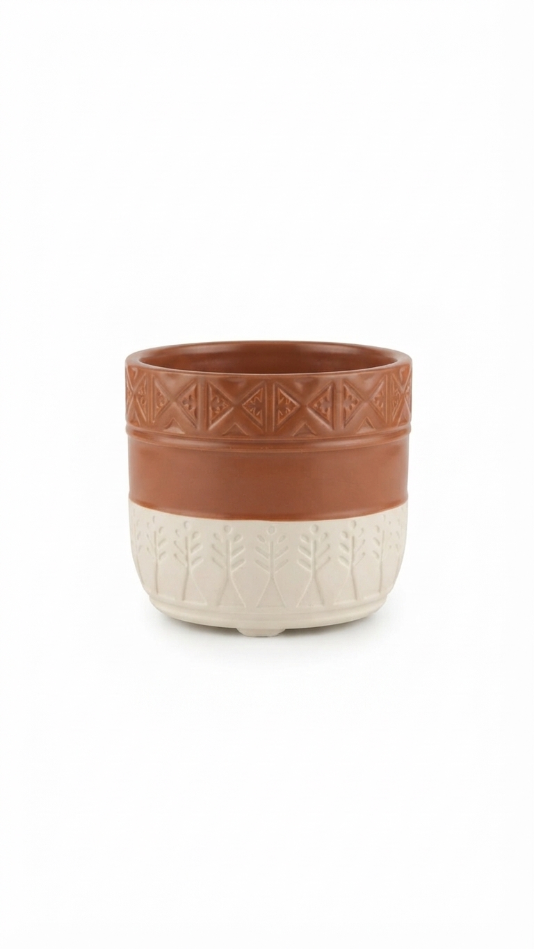 حوض طراز سلماني لون بني m 7.5*7.5*6.8cm