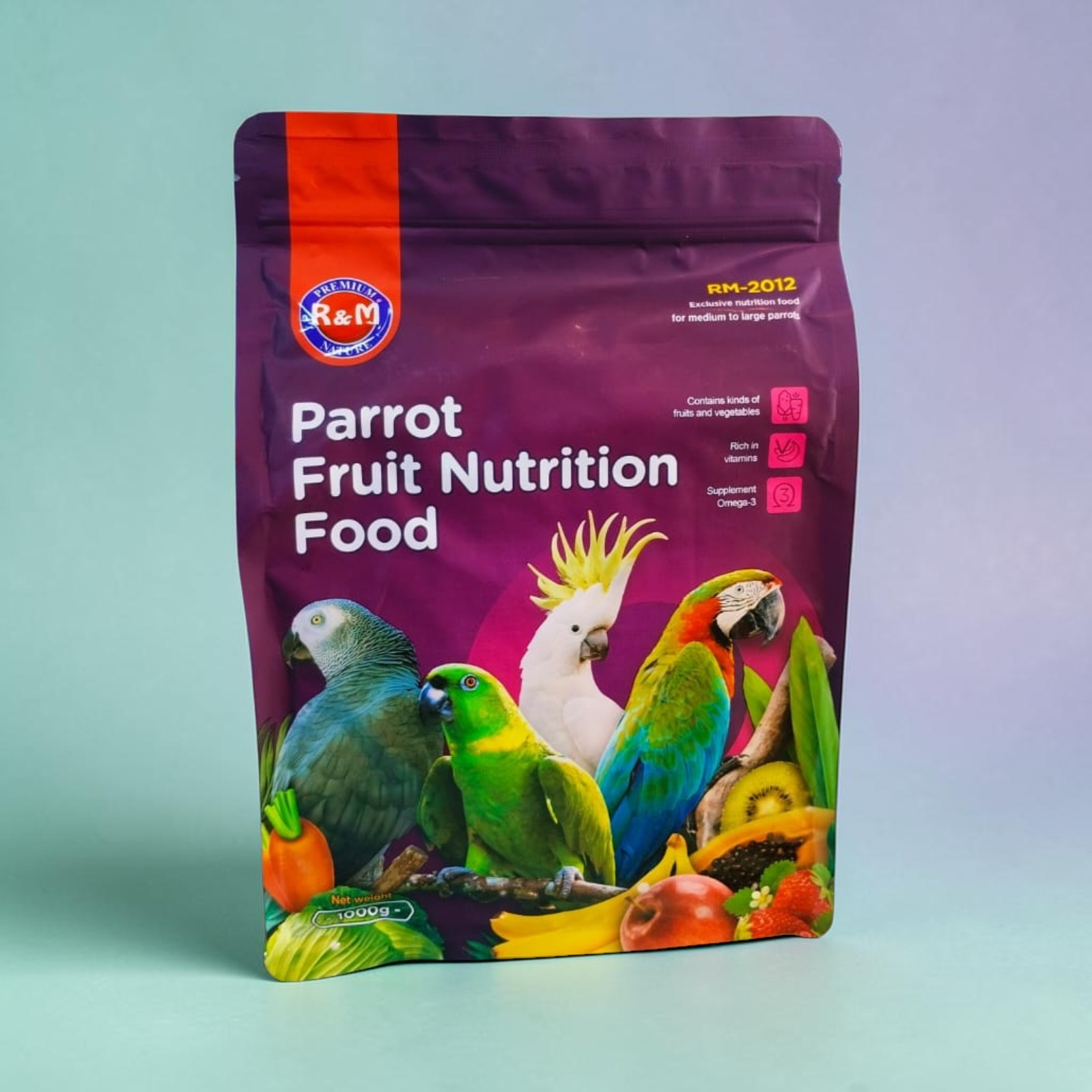R&M RM-2012 Parrot Fruit Nutrition Food 1kg أر إم...