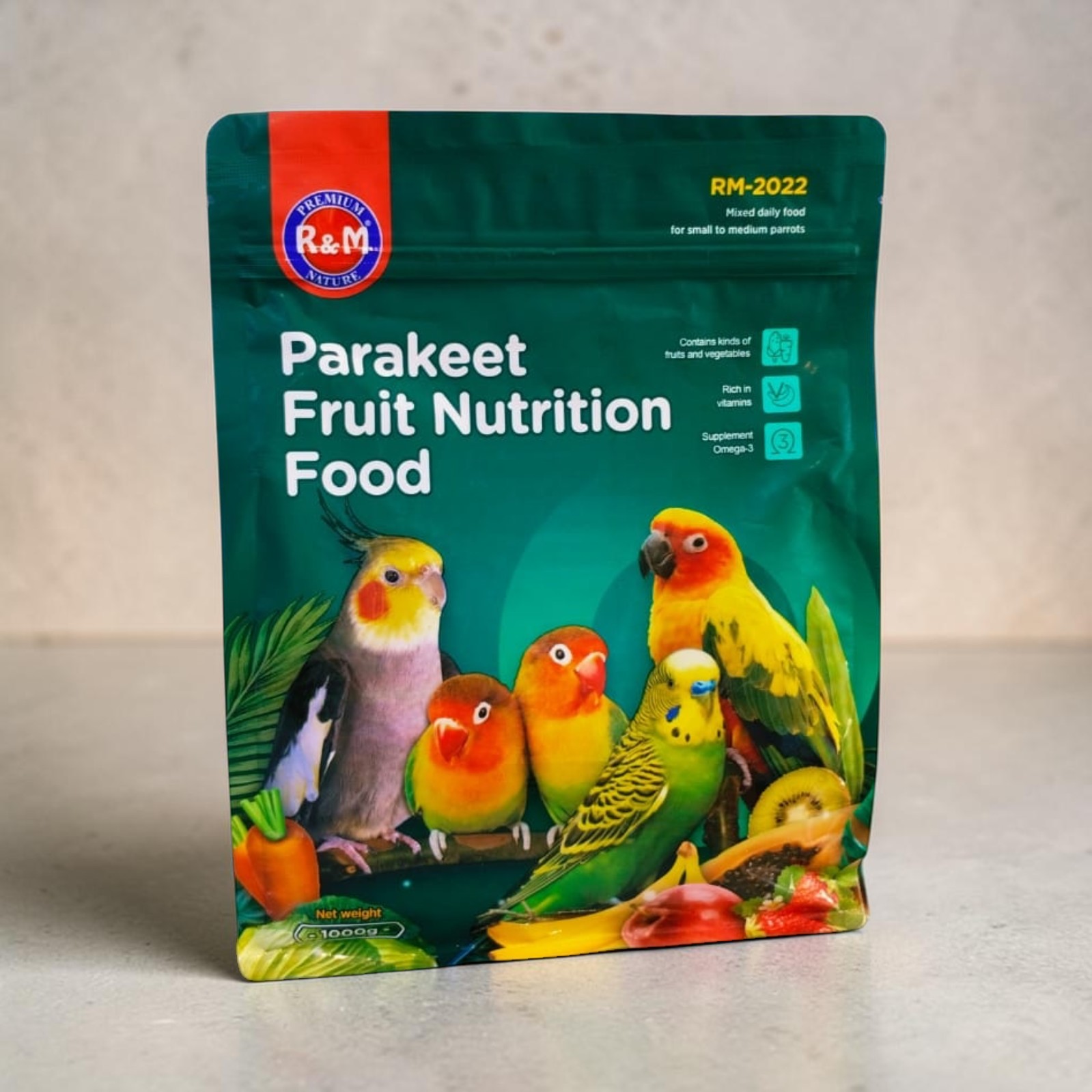 R&M RM-2022 Parakeet Fruit Nutrition Food 1kg أر إ...