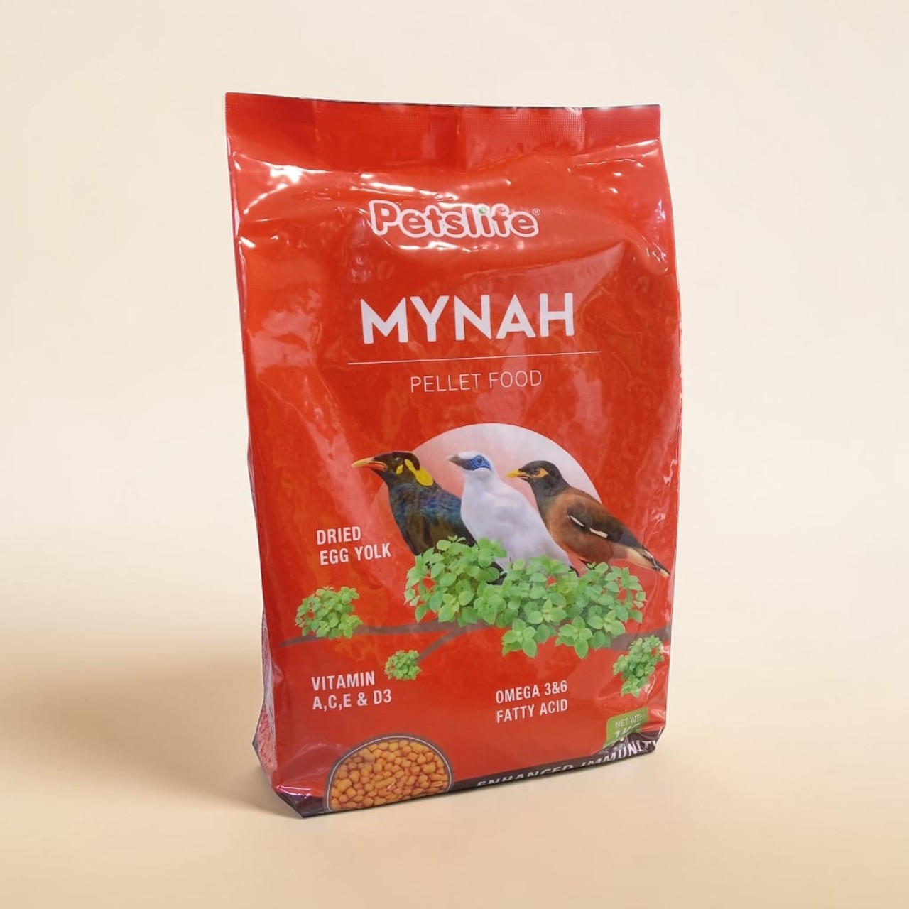 Petslife MYNAH BIRD FOOD 1kg بيتس لايف أكل طيور ال...