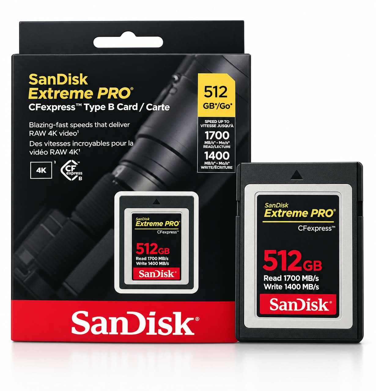 SANDISK 512GB Extreme PRO CFexpress Type B Memory Card