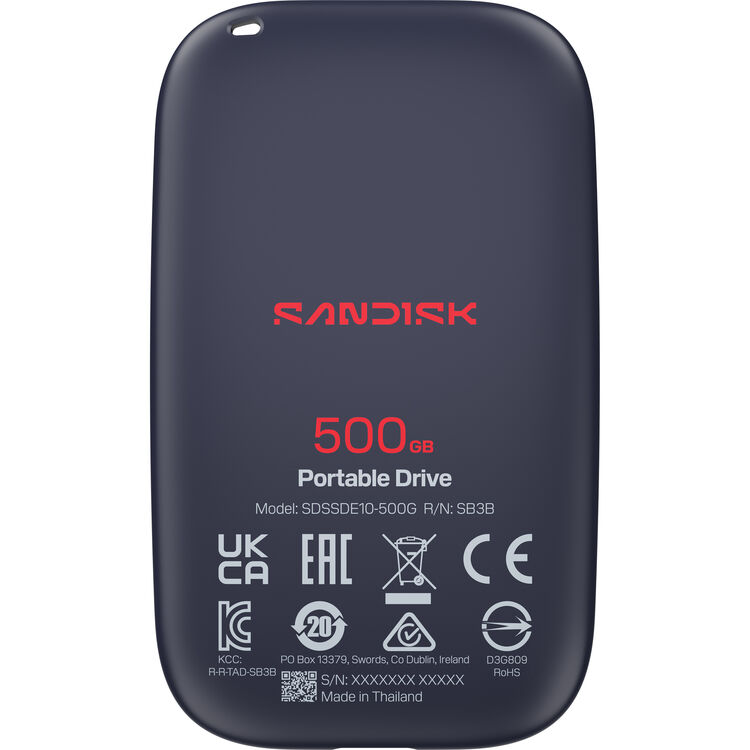 SANDISK 500GB 600MB/s USB 3.2 Gen 2 Portable Drive
