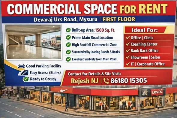 Commercial Space for Rent in Devaraj Urs Road