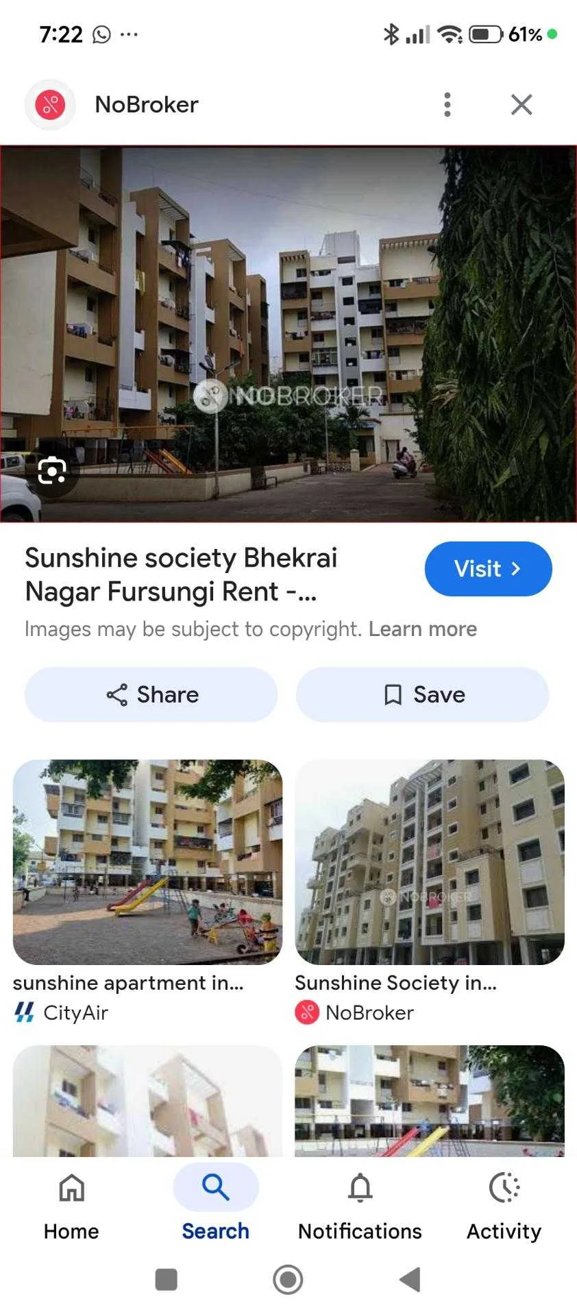 1 BHK Flat for Sale in Sunshine society Fursungi