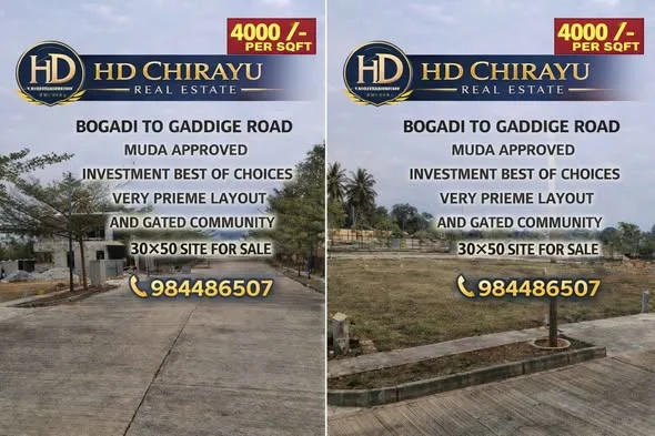 Residential Plot for Sale in Bogadi to Gaddige Road