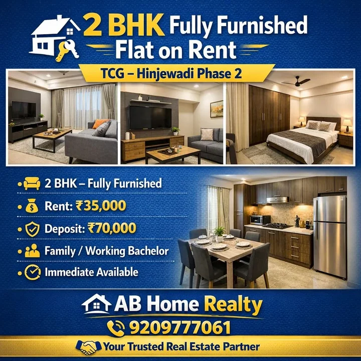 2 BHK Flat for Rent in Hinjewadi phase 2