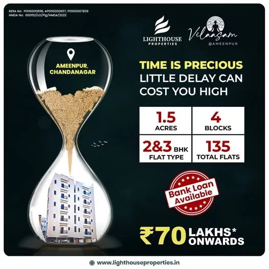 2 BHK Flat for Sale in Ameenpur / Chandanagar