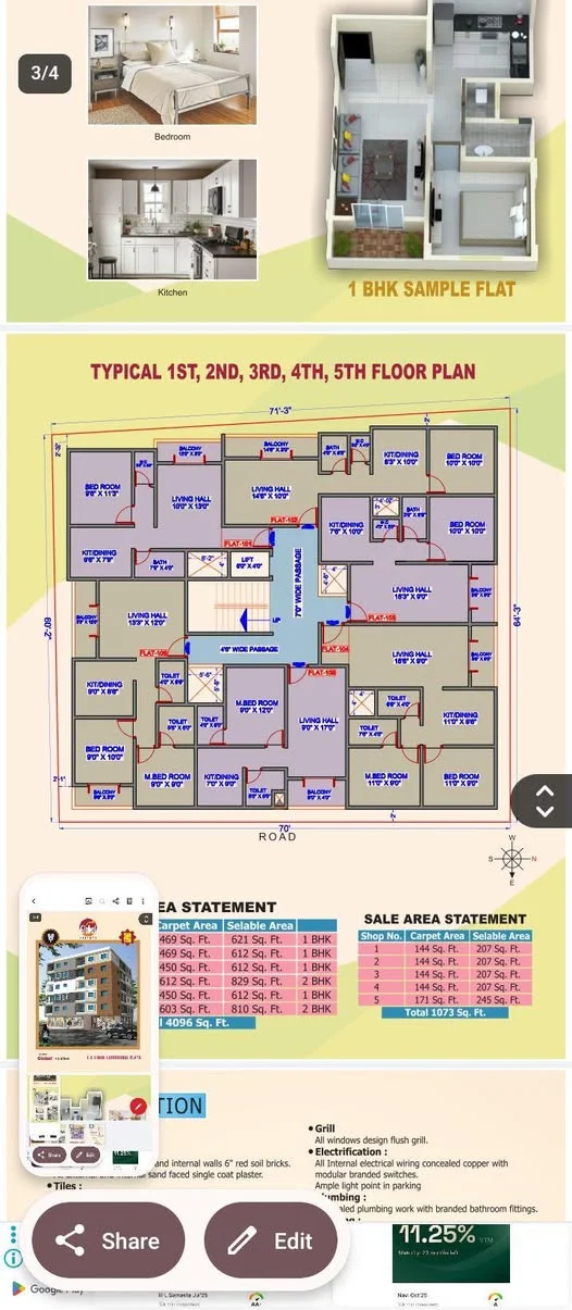 1 BHK Flat for Sale in Mahosaba vasti ,near z cornor