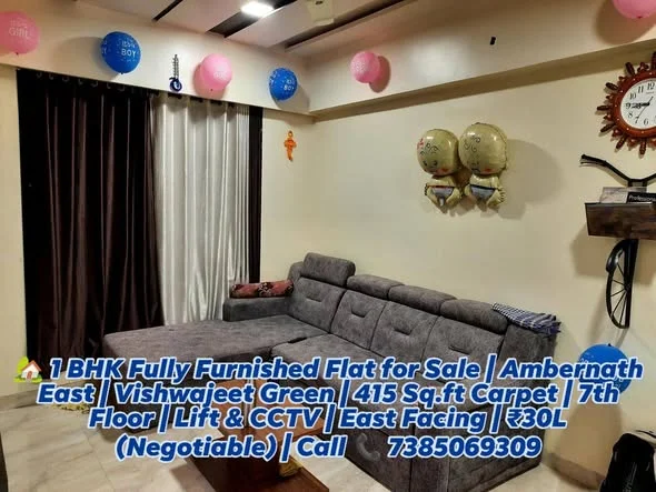 1 BHK Flat for Sale in Vishwajeet Green AMBERNATH EAST