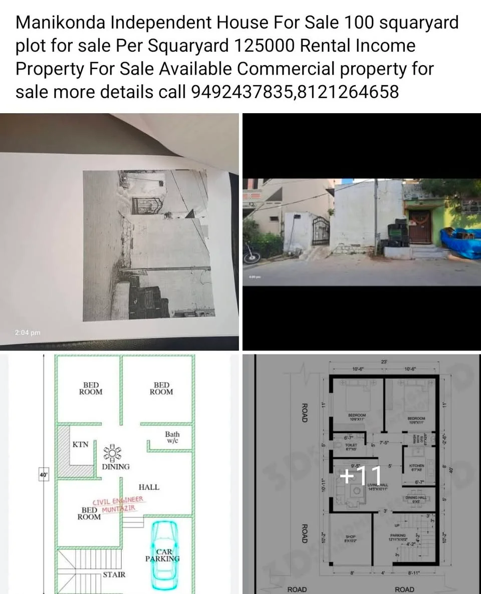 Independent House for Sale in Manikonda Near Employees Colony