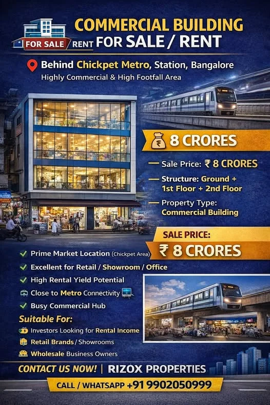 Commercial Space for Sale in Behind Chickpet Metro