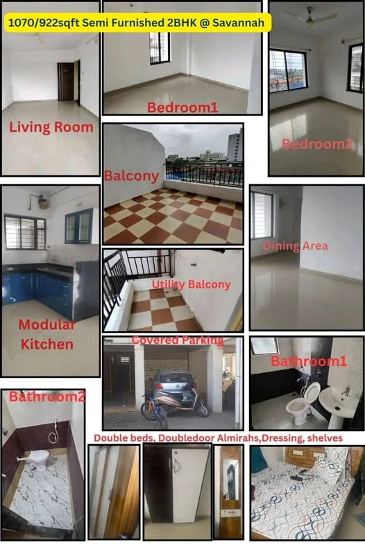 2 BHK Flat for Rent in Savannah Society ,Baif Road