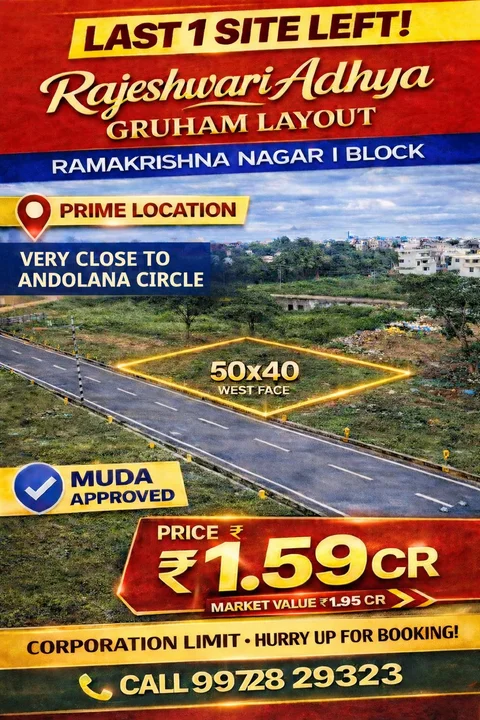 Residential Plot for Sale in Ramakrishna Nagar I Block