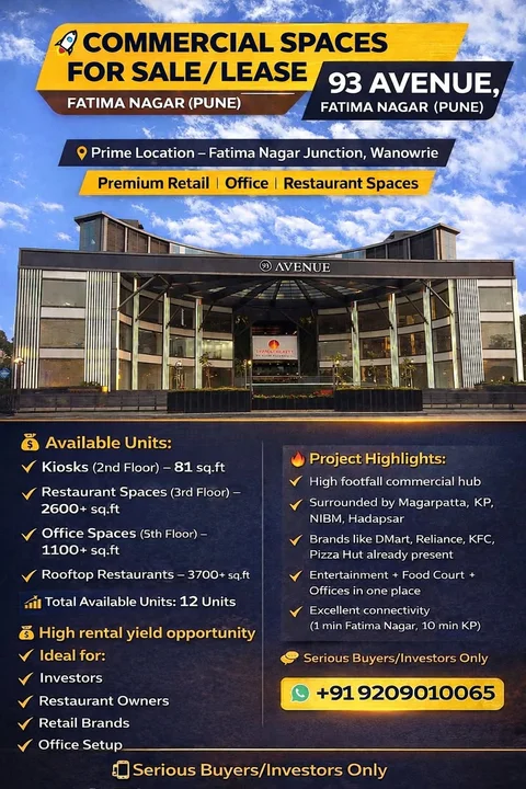 1 BHK Commercial Space for Sale in Fatima Nagar