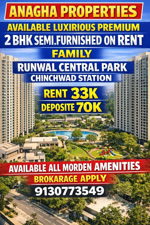 2 BHK Flat for Rent Near Chinchwad Station