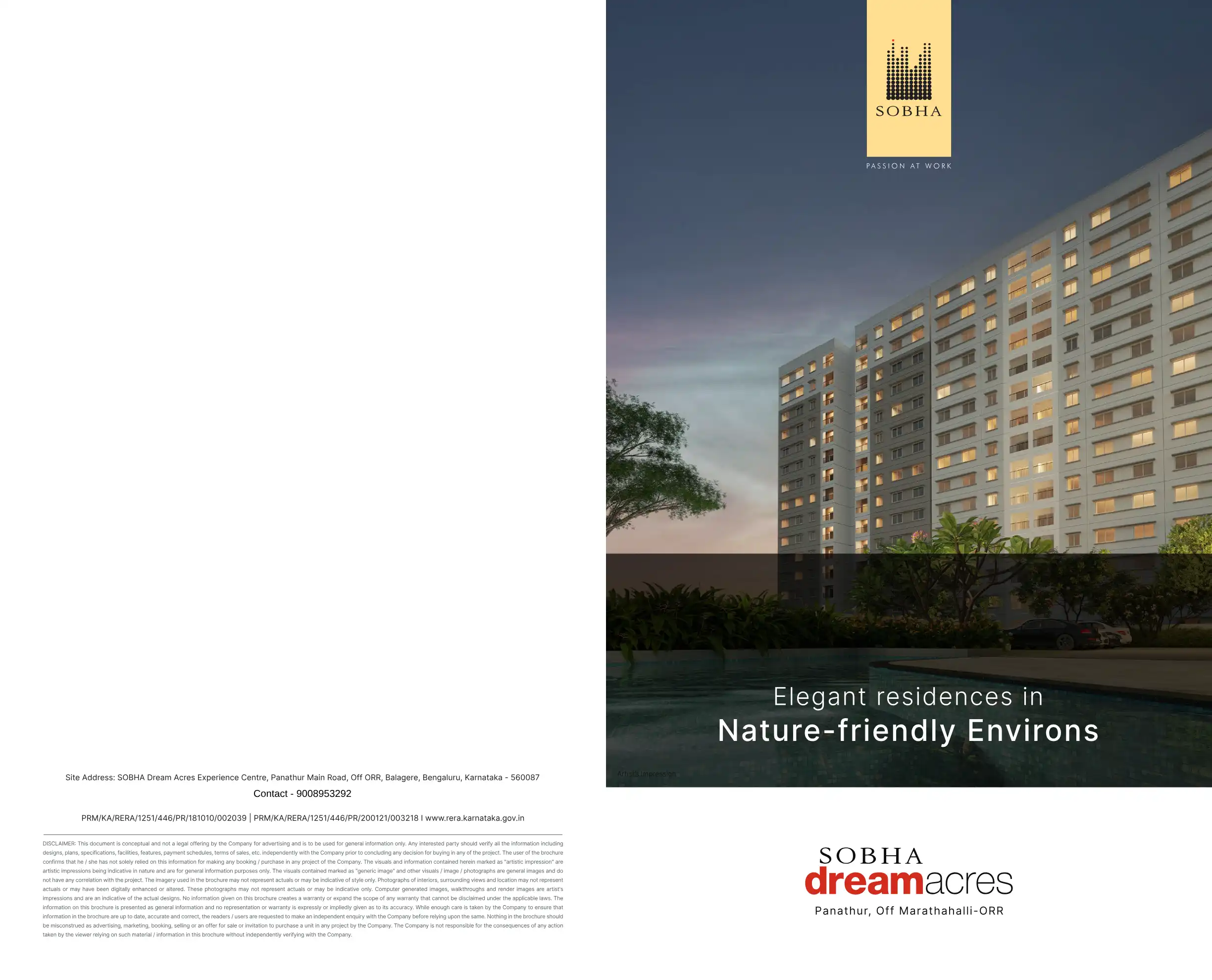 Sobha Dream Acres Tropical Greens Phase 21 Wing 21 And 22