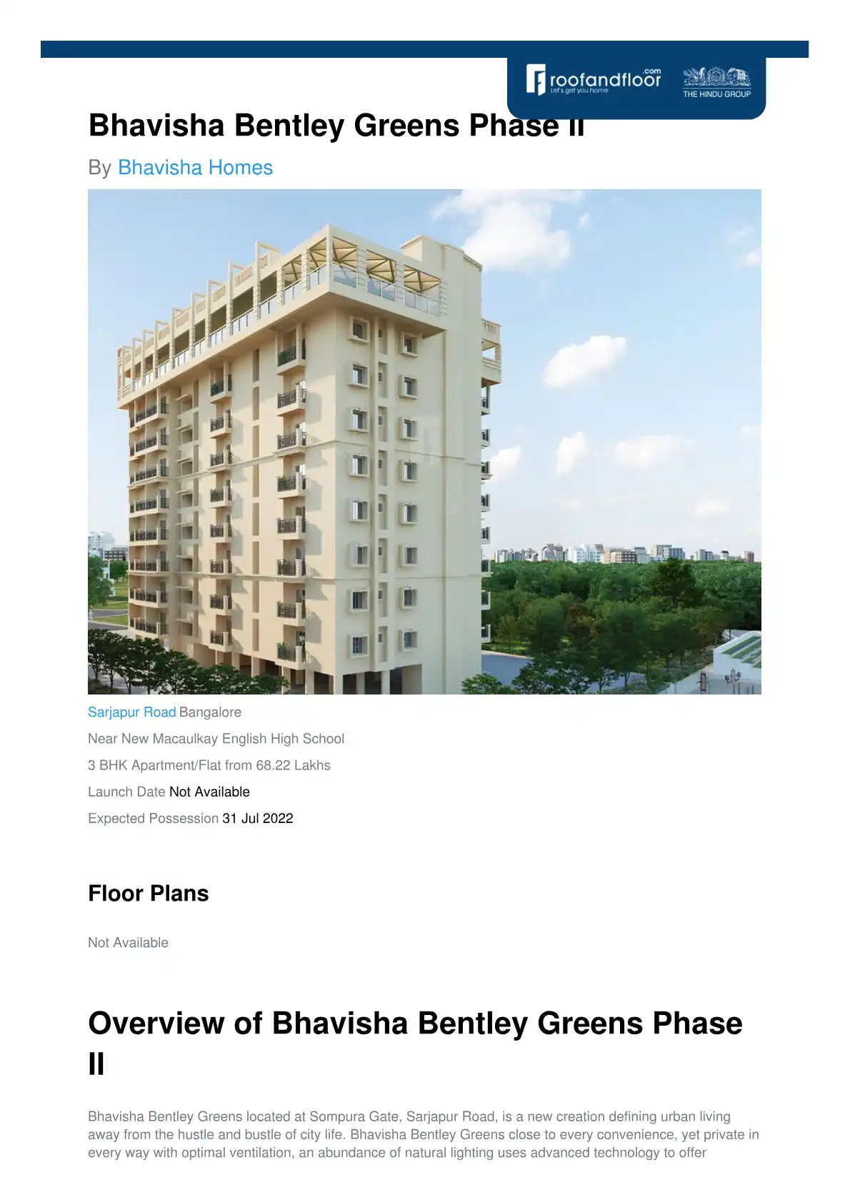 Bhavisha Bentley Greens Phase 2