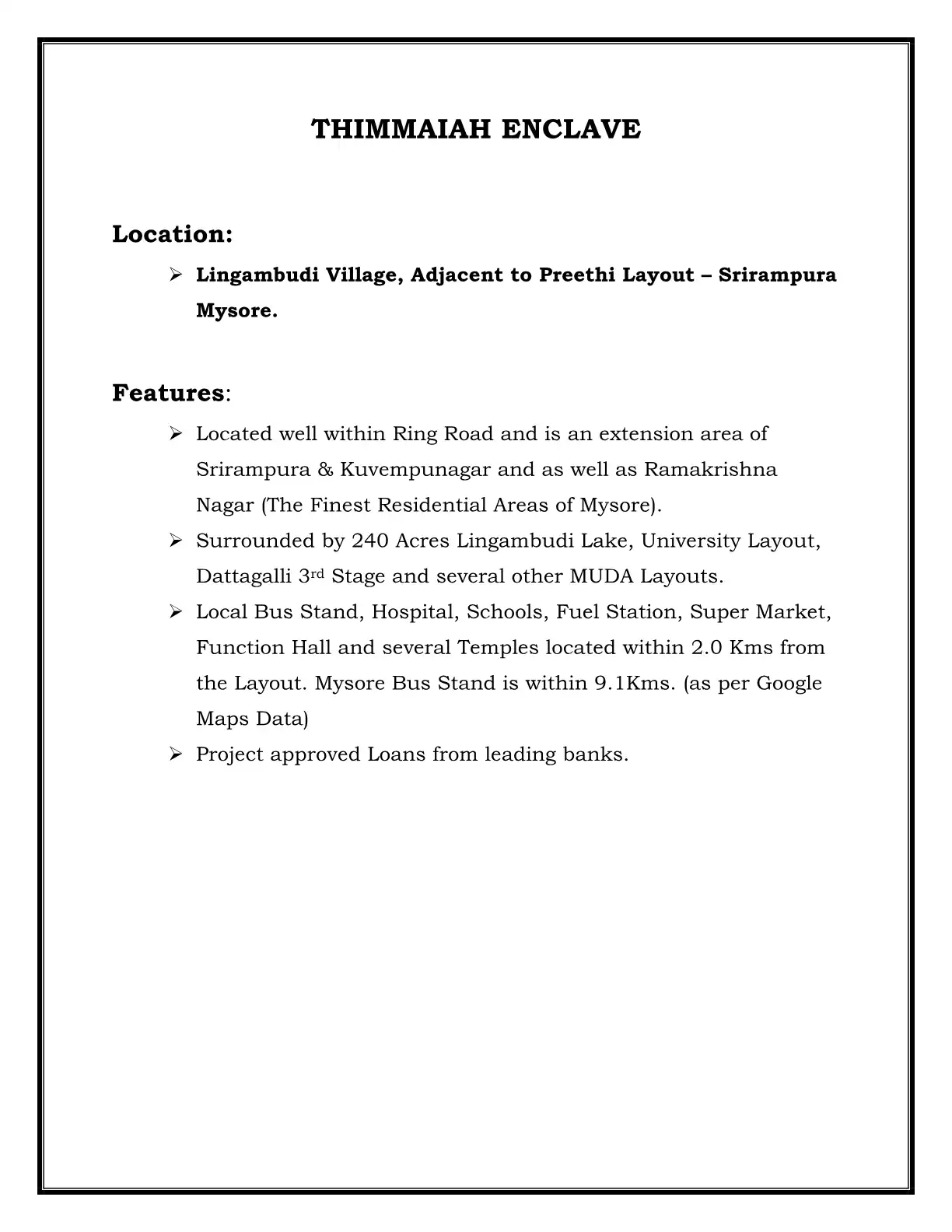 Thimmaiah Enclave Floor Plans & Layout