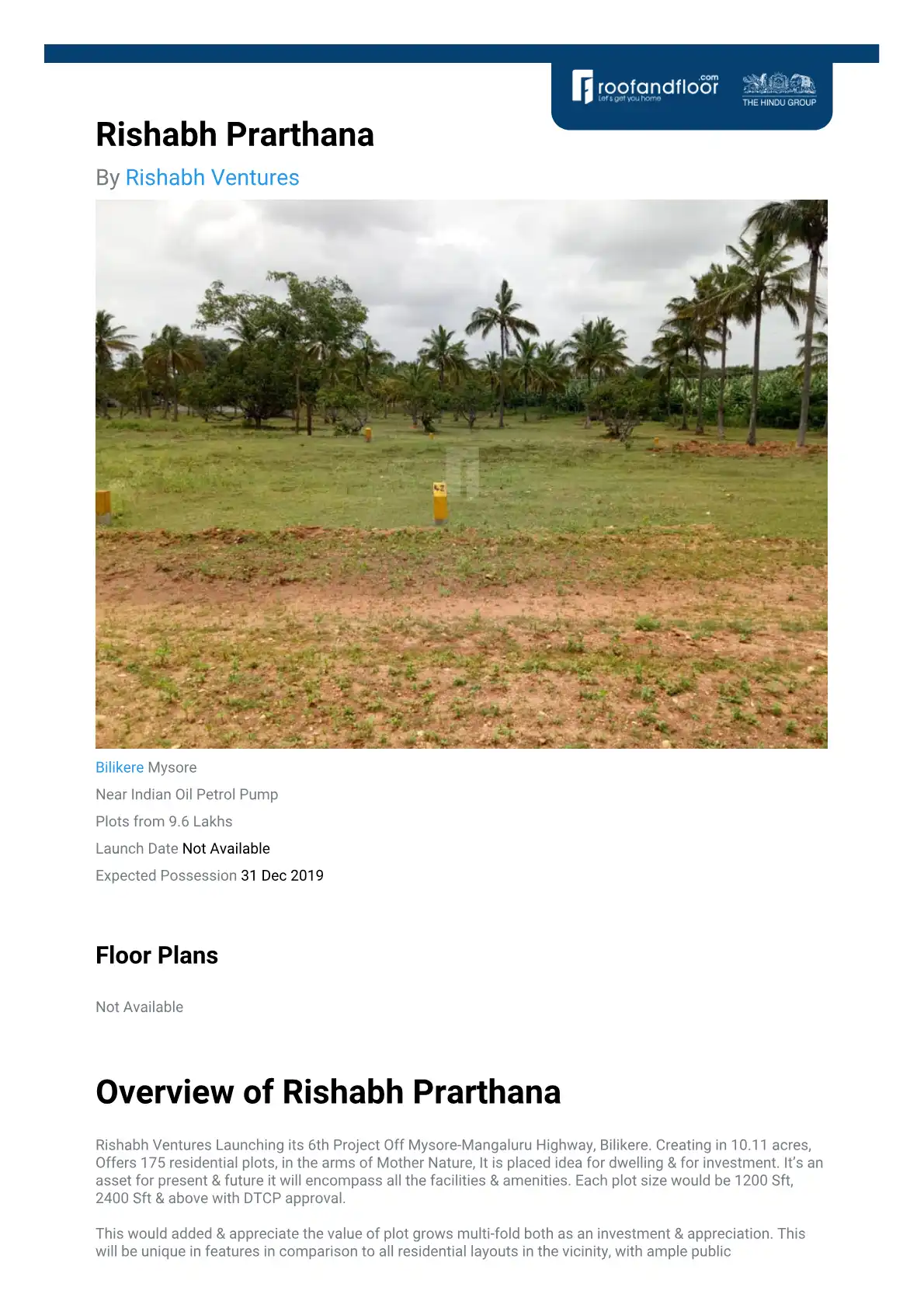 Prarthana Floor Plans & Layout