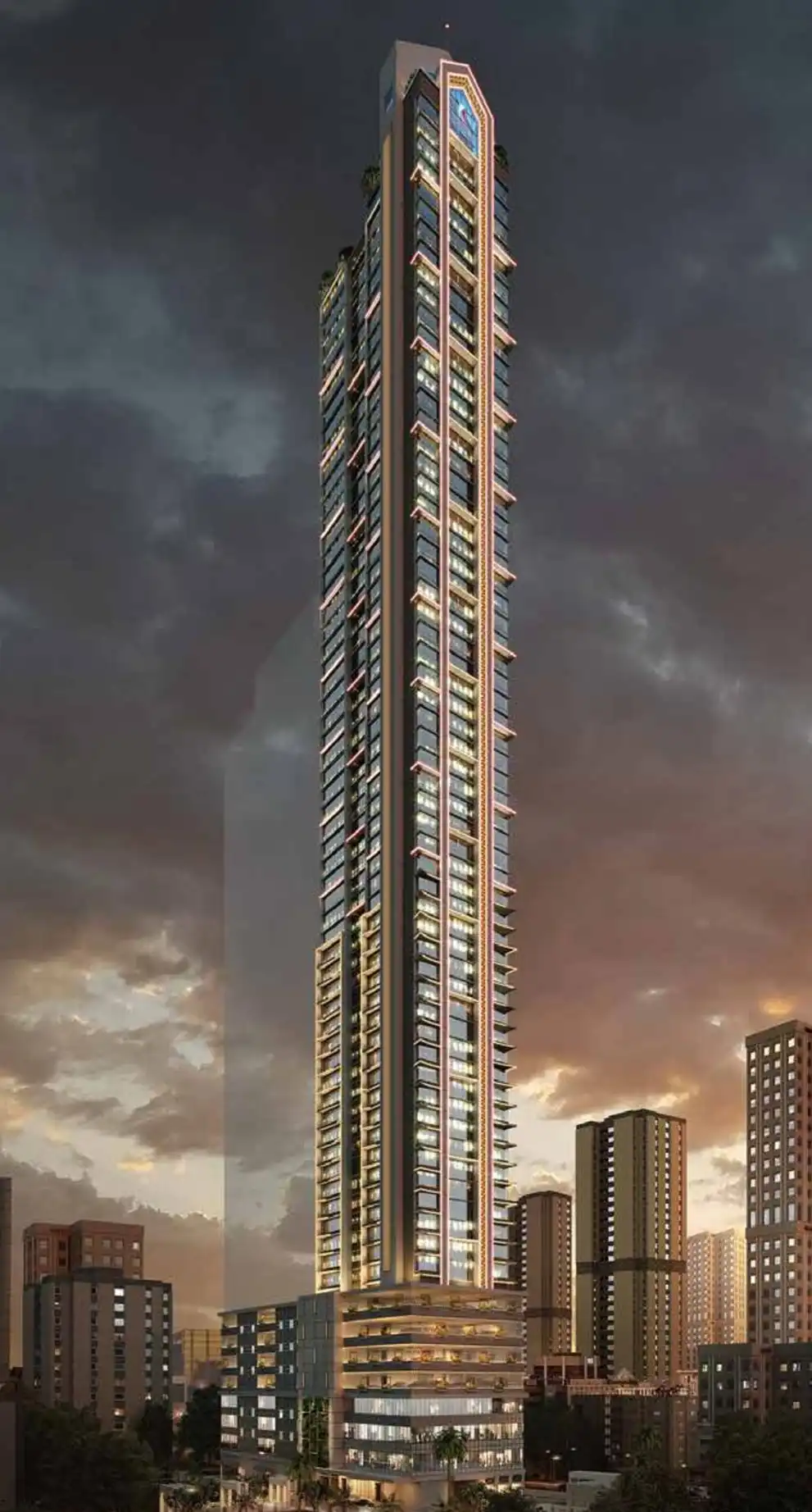 Krishvi Heights project blurred background