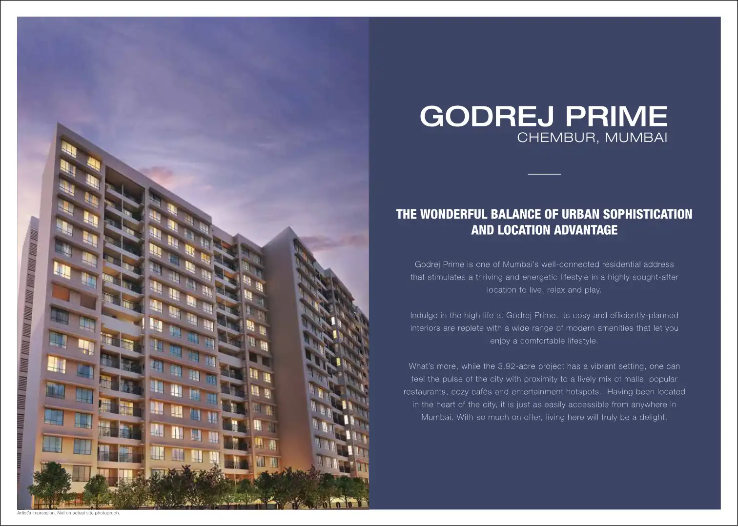 Godrej Prime project blurred background