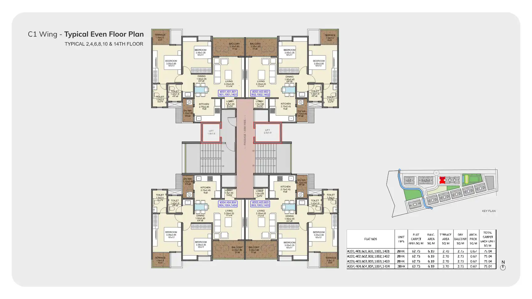 Majestique Towers Floor Plans & Layout
