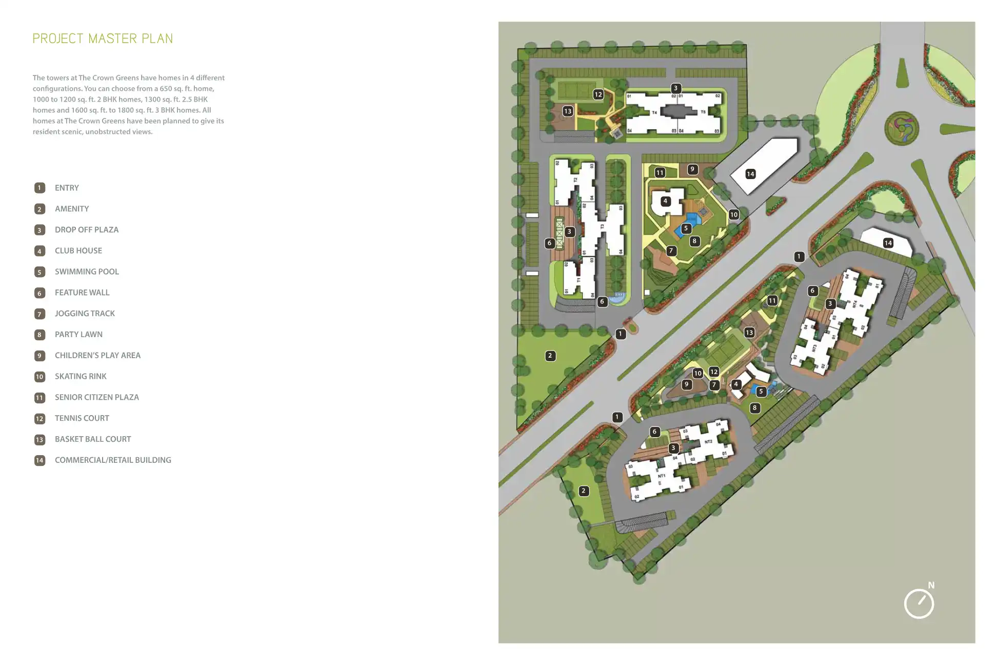 The Crown Greens Floor Plans & Layout