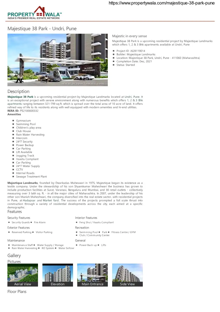 38-park Majestique Floor Plans & Layout