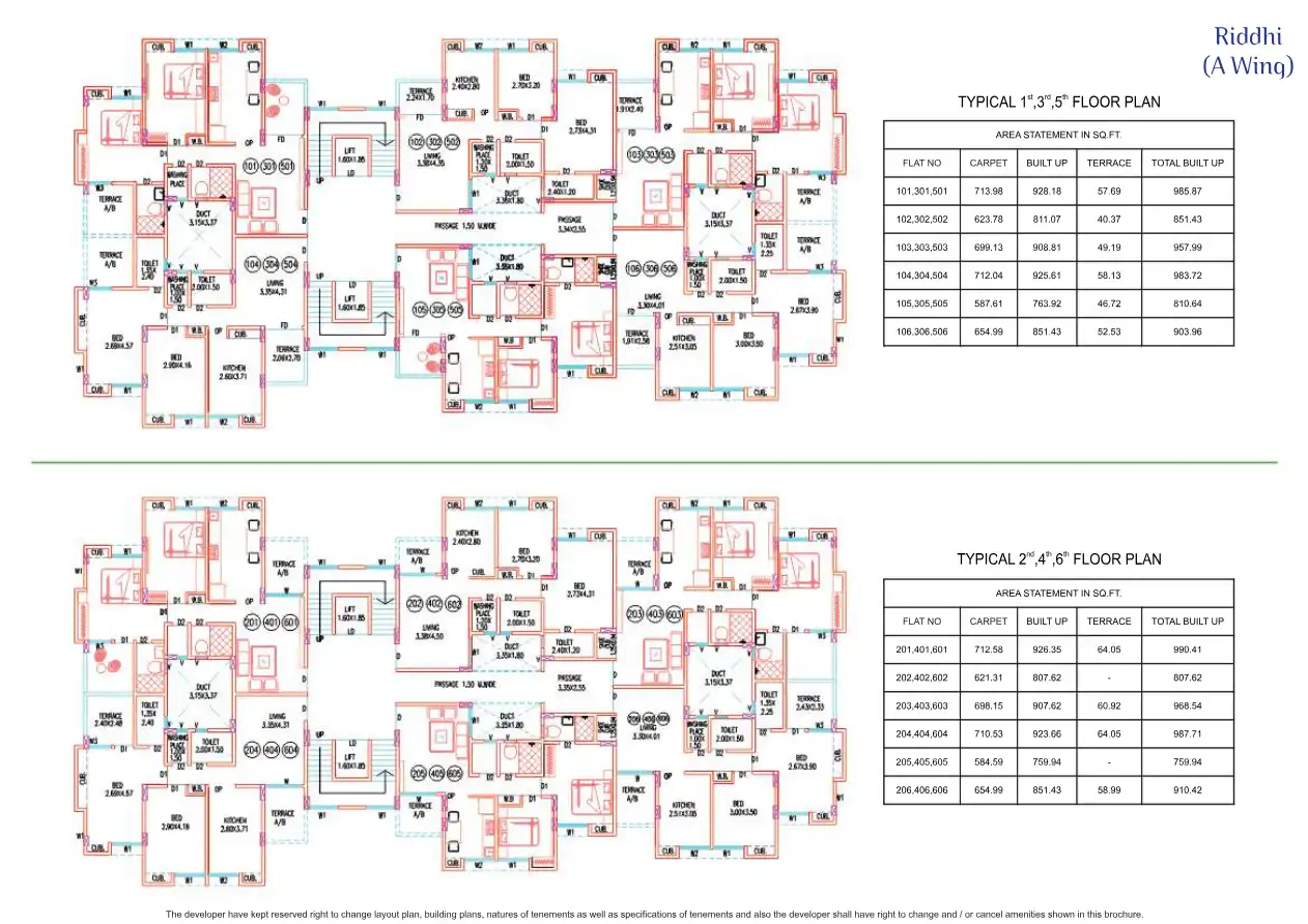 Riddhi Siddhi Heights Floor Plans & Layout